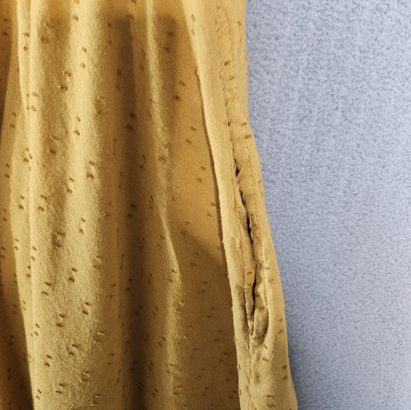 Old Navy Womens Plus 2X Milk Maid Gold Maxi Dress Vneck Peasant Teir Ruffles - Picture 4 of 11